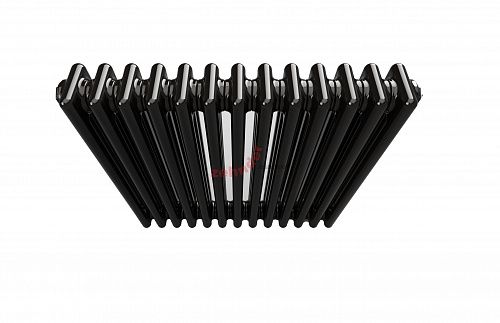 Радиатор Zehnder Charleston 3057/24 1270 3/4 RAL 9217 matt Чёрный боковое подключение