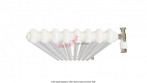 Вертикальный радиатор Zehnder Charleston 2180/08 1270 3/4 RAL 9016 боковое подключение