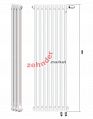 Вертикальный радиатор Zehnder Charleston Completto 2200/10 V001 1/2 RAL 9016 нижнее подключение (с кронштейнами CVD1+BH)