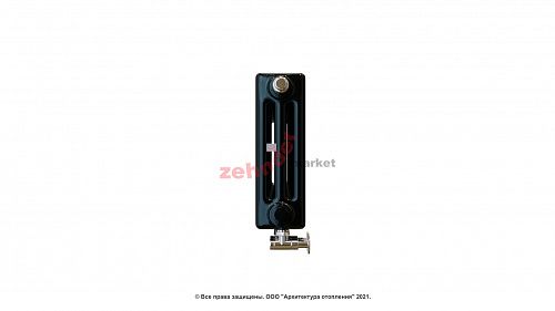 Радиатор Zehnder Charleston Completto 3030/20 V001 1/2 RAL 9217 matt цвет Черный нижнее подключение