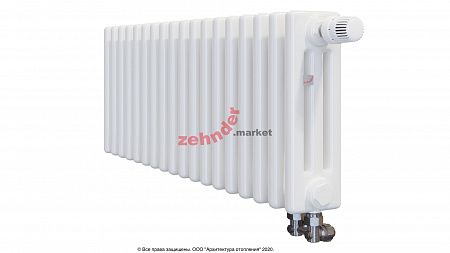 Радиатор Zehnder Charleston Completto 3030/18 V001 1/2 RAL 9016 нижнее подключение (с кронштейнами CVD1+BH)