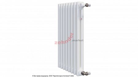 Радиатор Zehnder Charleston 2050/08 1270 1/2 RAL 9016 боковое подключение (с кронштейнами CVD1+BH)