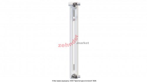Радиатор Zehnder Charleston 2050/10 1270 1/2 RAL 9016 боковое подключение (с кронштейнами CVD1+BH)