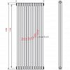 Вертикальный радиатор Zehnder Charleston 2180/12 1270 3/4 Technoline 0325 TL боковое подключение