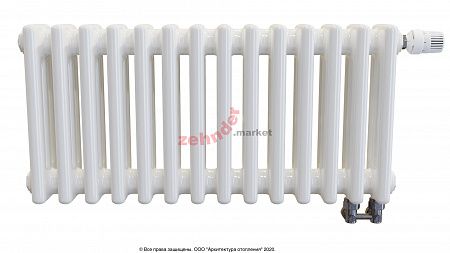 Радиатор Zehnder Charleston Completto 3030/14 V001 1/2 RAL 9016 нижнее подключение (с кронштейнами CVD1+BH)
