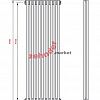 Вертикальный радиатор Zehnder Charleston 2180/10 1270 3/4 RAL 9217 matt цвет Чёрный боковое подключение