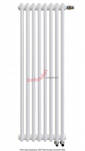 Радиатор Zehnder Charleston Completto 2110/08 V001 1/2 RAL 9016 нижнее подключение