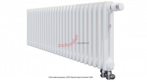 Радиатор Zehnder Charleston Completto 2035/28 V001 1/2 RAL 9016 нижнее подключение
