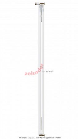 Вертикальный радиатор Zehnder Charleston 2180/14 1270 1/2 RAL 9016 боковое подключение (с кронштейнами CVD1+BH)
