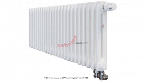 Радиатор Zehnder Charleston Completto 2035/24 V001 1/2 RAL 9016 нижнее подключение