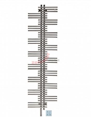 Электрический полотенцесушитель Zehnder Yucca YSEC-180-060/ZD Хром