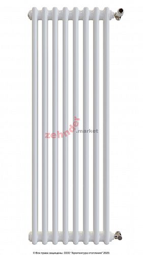 Радиатор Zehnder Charleston 2110/08 1270 3/4 RAL 9016 боковое подключение
