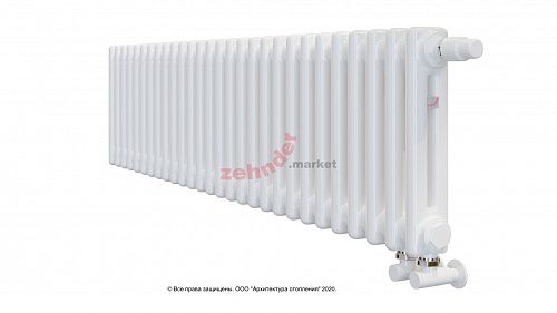 Радиатор Zehnder Charleston Completto 2030/28 V001 1/2 RAL 9016 нижнее подключение