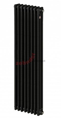 Вертикальный радиатор Zehnder Charleston 3180/08 1270 3/4 RAL 9217 matt Чёрный боковое подключение