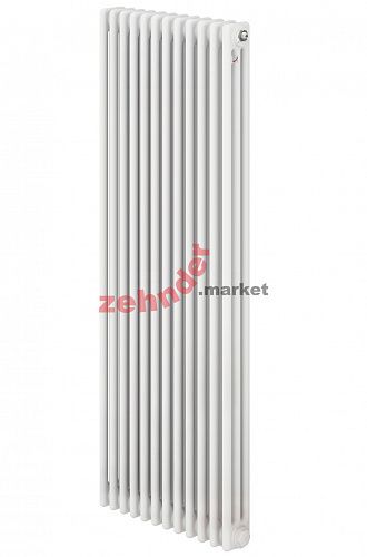Вертикальный радиатор Zehnder Charleston 3180/12 1270 1/2 RAL 9016 боковое подключение (с кронштейнами CVD1+BH)
