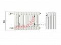 Радиатор Zehnder Charleston 3030/12 1270 3/4 RAL 9016 боковое подключение