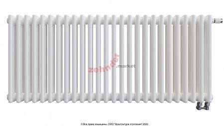 Радиатор Zehnder Charleston Completto 3050/26 V001 1/2 RAL 9016 нижнее подключение (с кронштейнами CVD1+BH)