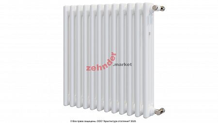 Радиатор Zehnder Charleston CH 3050/12 1270 1/2 RAL 9016 боковое подключение (с кронштейнами CVD1+BH)