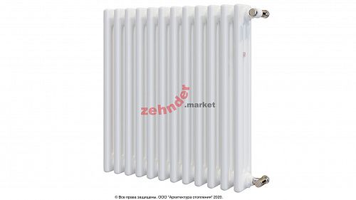 Радиатор Zehnder Charleston CH 3050/12 1270 1/2 RAL 9016 боковое подключение (с кронштейнами CVD1+BH)