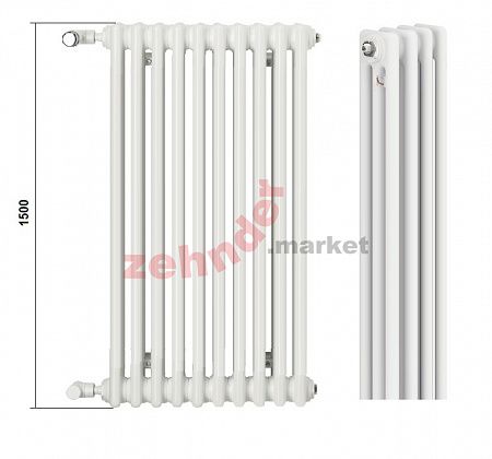 Радиатор Zehnder Charleston CH 3150/03 1270 ¾ RAL 9016