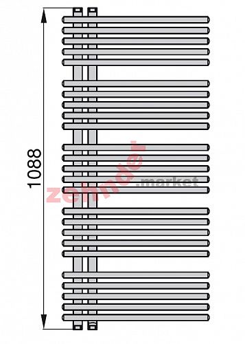 Полотенцесушитель Zehnder Yucca Star YASC-120-050 хром