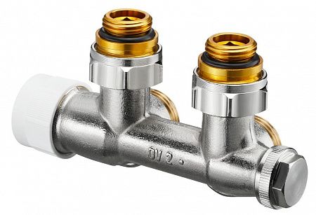 1184084 Oventrop Multiblock T присоед. узел 1/2&quot;НГ x 3/4&quot;НР, латунь, угловой