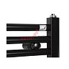 Электрический полотенцесушитель Zehnder Aura PBEBZ-080-40/MQ RAL 9005 matt/патрон Musa RAL 9005 matt