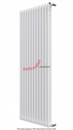 Вертикальный радиатор Zehnder Charleston 2180/12 1270 3/4 RAL 9016 боковое подключение