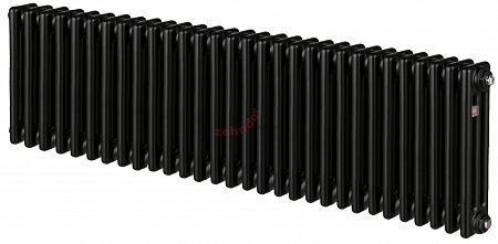 Радиатор Zehnder Charleston 3057/30 1270 3/4 RAL 9217 matt Чёрный боковое подключение