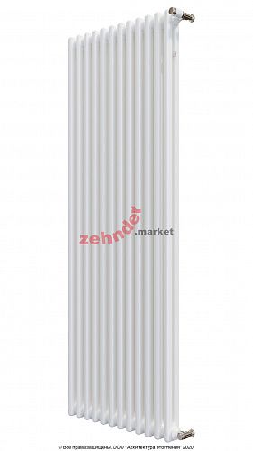 Вертикальный радиатор Zehnder Charleston 2180/12 1270 3/4 RAL 9016 боковое подключение