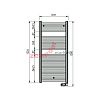 Электрический полотенцесушитель Zehnder Aura PBEZ-120-050/MQ RAL 9016/патрон Musa RAL 9016