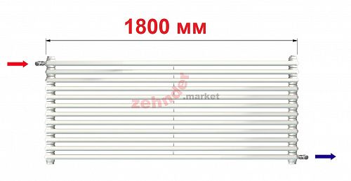Радиатор Zehnder Charleston Turned T2180/12 N1680 RAL 9016