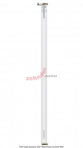 Вертикальный радиатор Zehnder Charleston 2180/08 1270 3/4 RAL 9016 боковое подключение