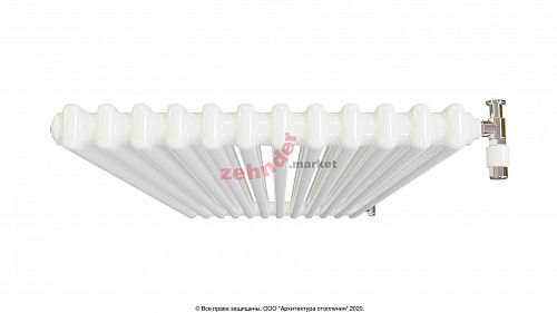 Вертикальный радиатор Zehnder Charleston 2180/12 1270 3/4 RAL 9016 боковое подключение