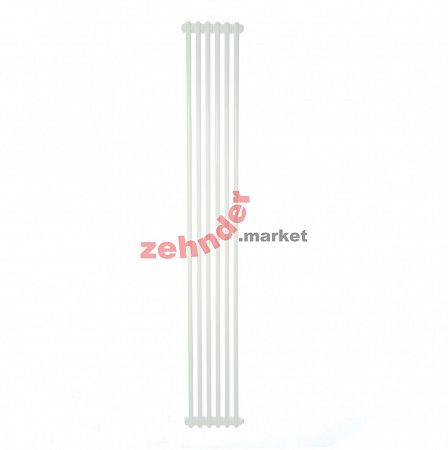 Вертикальный радиатор Zehnder Charleston 2200/06 1270 1/2 RAL 9016 боковое подключение (с кронштейнами CVD1+BH)