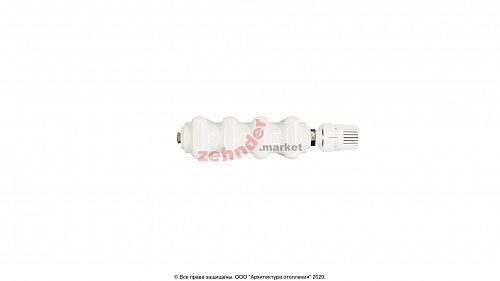 Вертикальный радиатор Zehnder Charleston Completto 2180/04 V001 1/2 RAL 9016 нижнее подключение (с кронштейнами CVD1+BH)