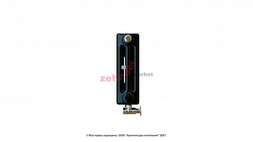 Радиатор Zehnder Charleston Completto 3030/26 V001 1/2 RAL 9217 matt цвет Черный нижнее подключение