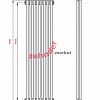 Вертикальный радиатор Zehnder Charleston 2180/08 1270 3/4 RAL 9217 matt цвет Чёрный боковое подключение