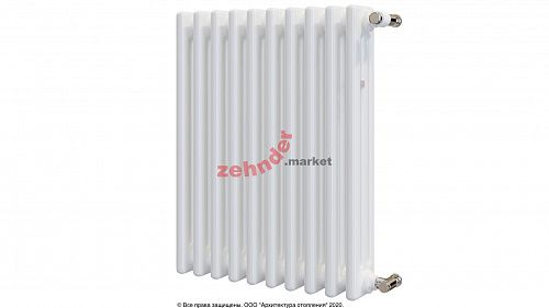 Радиатор Zehnder Charleston CH 3050/10 1270 1/2 RAL 9016 боковое подключение (с кронштейнами CVD1+BH)