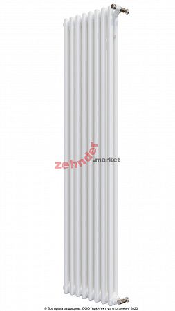 Вертикальный радиатор Zehnder Charleston 2180/08 1270 3/4 RAL 9016 боковое подключение