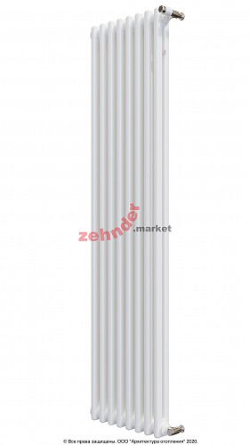 Вертикальный радиатор Zehnder Charleston 2180/08 1270 3/4 RAL 9016 боковое подключение