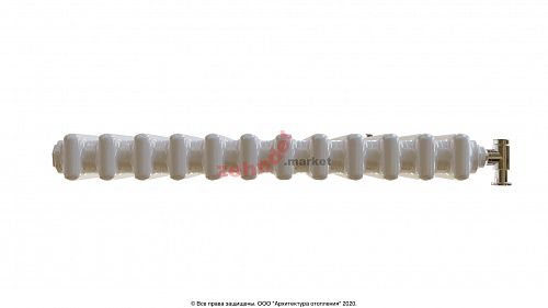 Вертикальный радиатор Zehnder Charleston 2180/12 1270 3/4 RAL 9016 боковое подключение