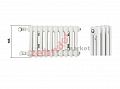 Радиатор Zehnder Charleston CH 3019/03 1270 ¾ RAL 9016