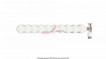 Вертикальный радиатор Zehnder Charleston 2180/10 1270 1/2 RAL 9016 боковое подключение (с кронштейнами CVD1+BH)