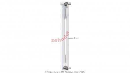 Радиатор Zehnder Charleston 2050/16 1270 1/2 RAL 9016 боковое подключение (с кронштейнами CVD1+BH)