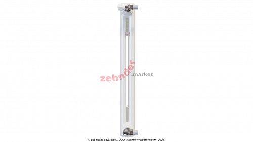 Радиатор Zehnder Charleston 2050/16 1270 1/2 RAL 9016 боковое подключение (с кронштейнами CVD1+BH)