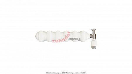 Вертикальный радиатор Zehnder Charleston 2180/06 1270 1/2 RAL 9016 боковое подключение (с кронштейнами CVD1+BH)