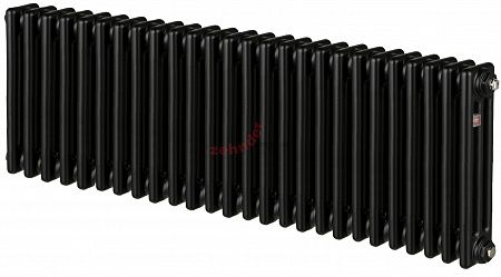 Радиатор Zehnder Charleston 3057/26 1270 3/4 RAL 9217 matt Чёрный боковое подключение