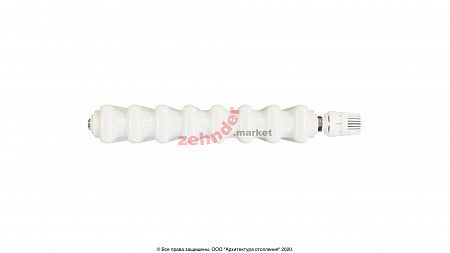 Вертикальный радиатор Zehnder Charleston Completto 2180/08 V001 1/2 RAL 9016 нижнее подключение (с кронштейнами CVD1+BH)
