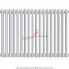 Радиатор Zehnder Charleston 2056/18 1270 3/4 RAL 9016 боковое подключение